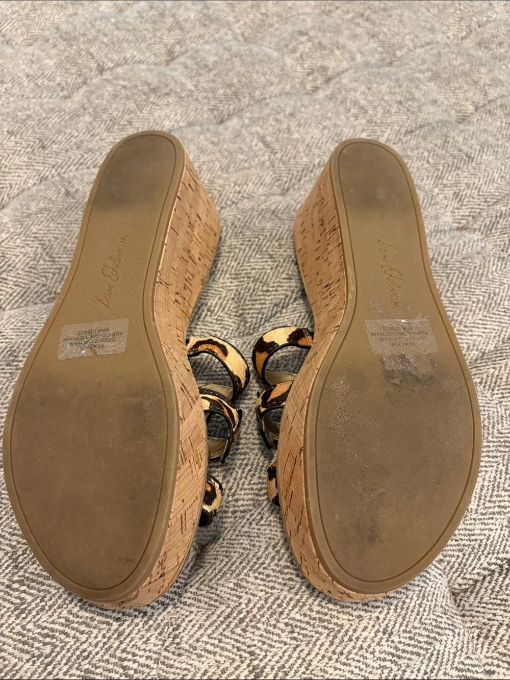 Sam Edelman animal print wedges size 10M